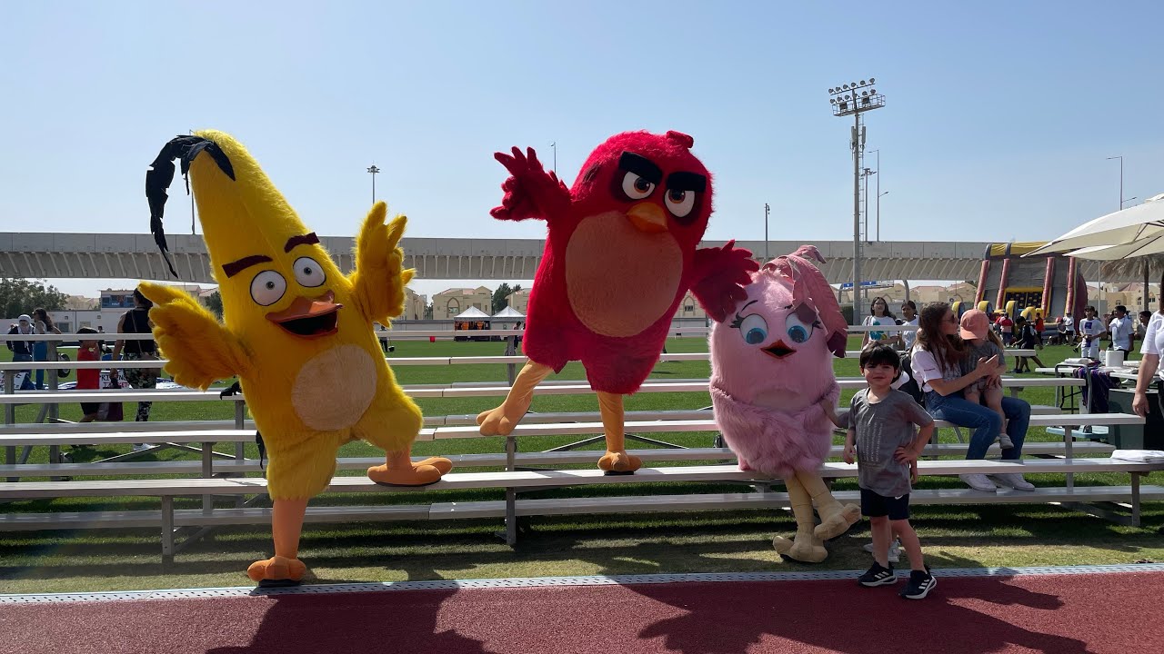 Zumba with Angry Birds #angrybirds #dohafestivalcity #entertainment