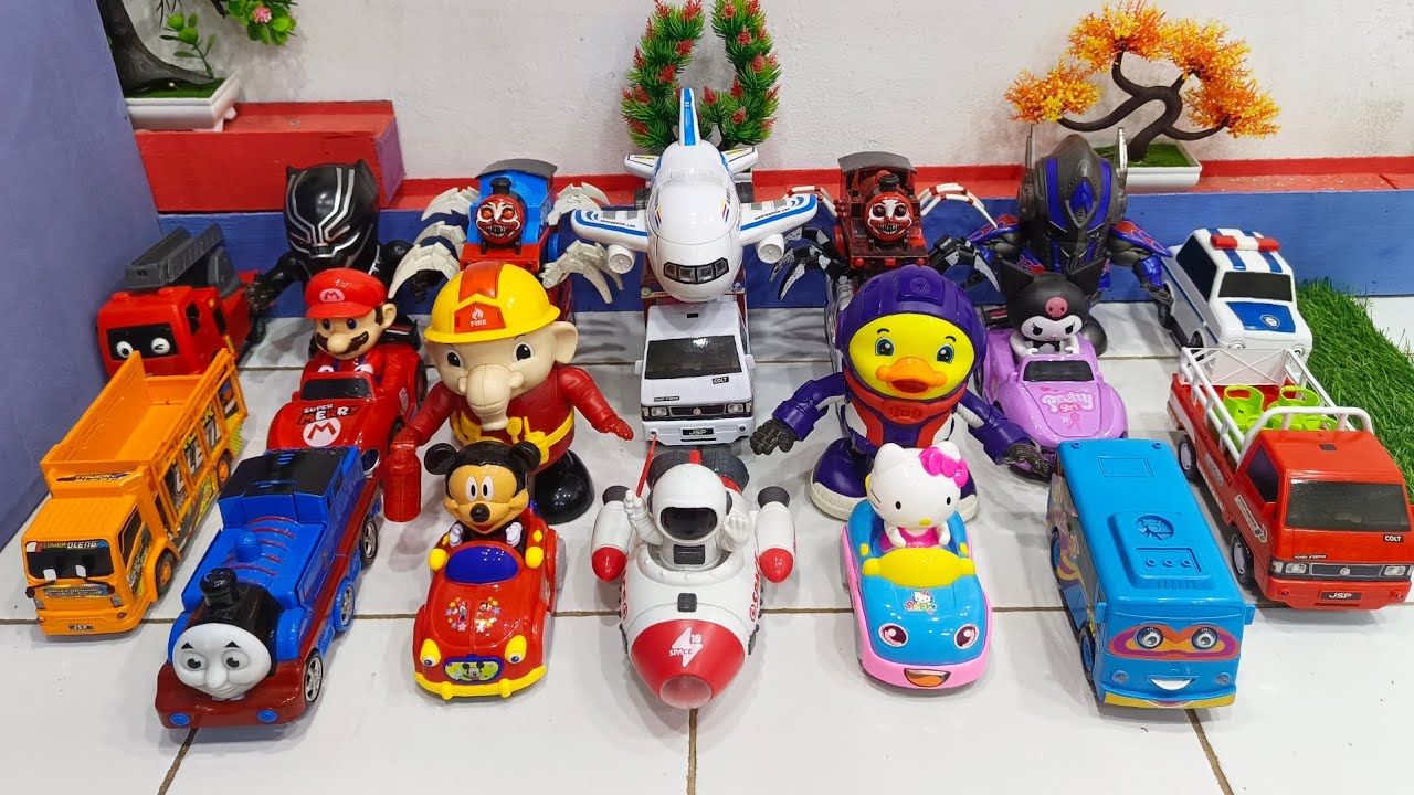 Choo Choo Charles Melawan Bus Tayo Mobil Polisi Truk Oleng Robot Dance Lucu Kreta Hantu Thomas Exe.