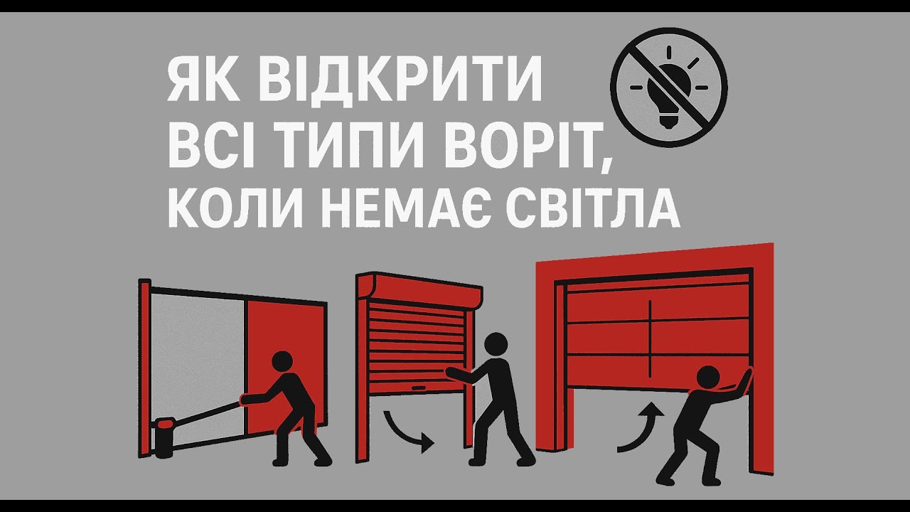 Як відкрити ворота коли немає світла? Переводимо в ручний режим і назад всі види автоматики