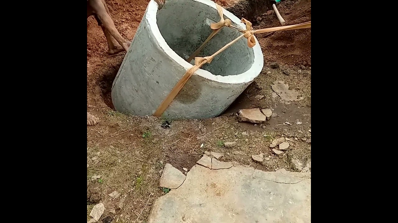 Installing Concrete Ring Using Improvised methods  #septictankinstallation