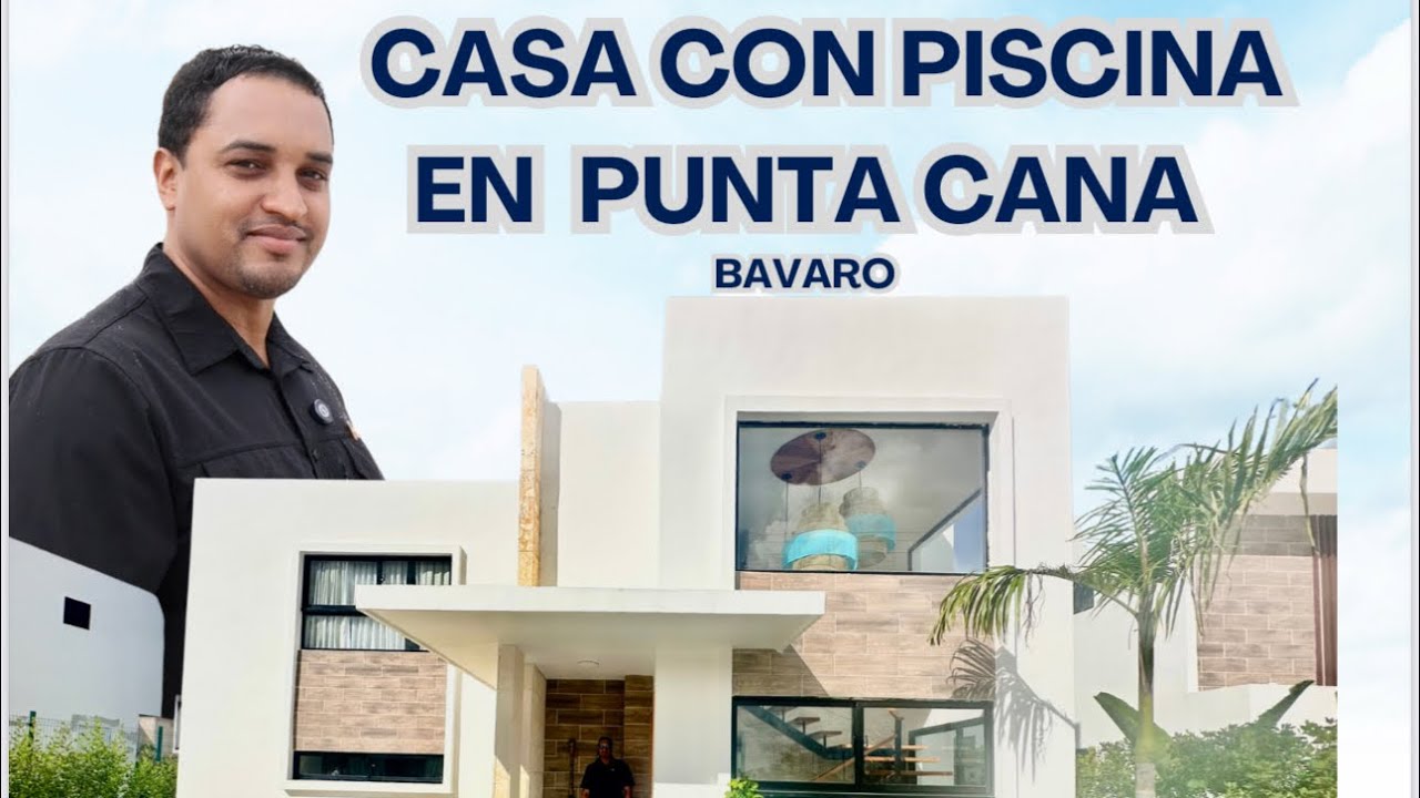 CASA  MODERNA CON PISCINA DE 3 HABITACIONES EN BAVARO PUNTA CANA
