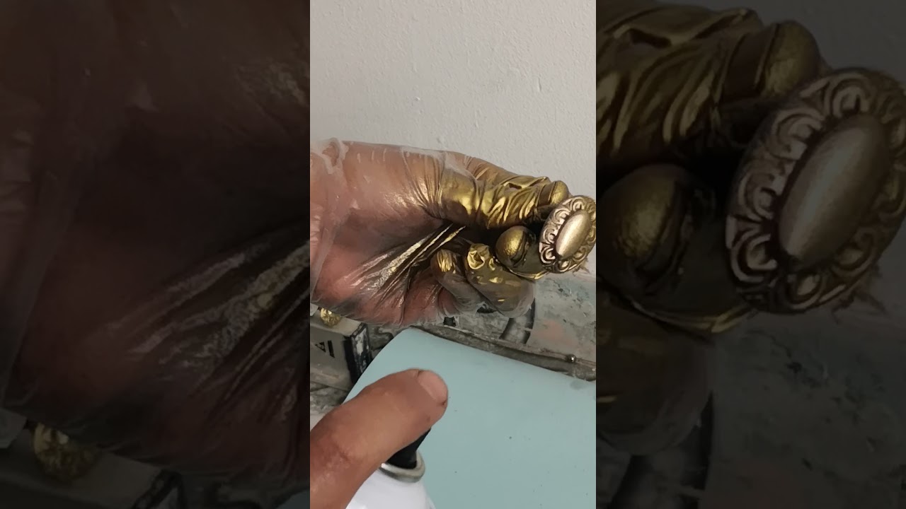 como pintar color oro con spray