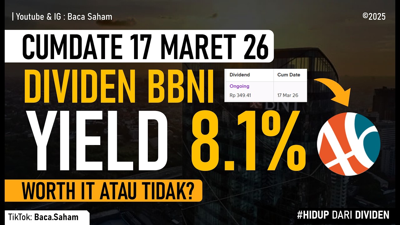 Dividen Saham BBNI Yield 8.1% : Cumdate 17 Maret 2026 !!! Worth It Ngak??