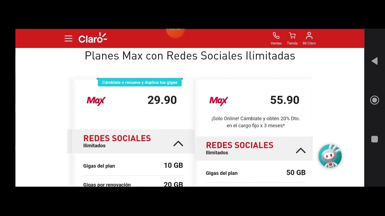 Claro y sus planes ilimitados más gigas menos redes sociales