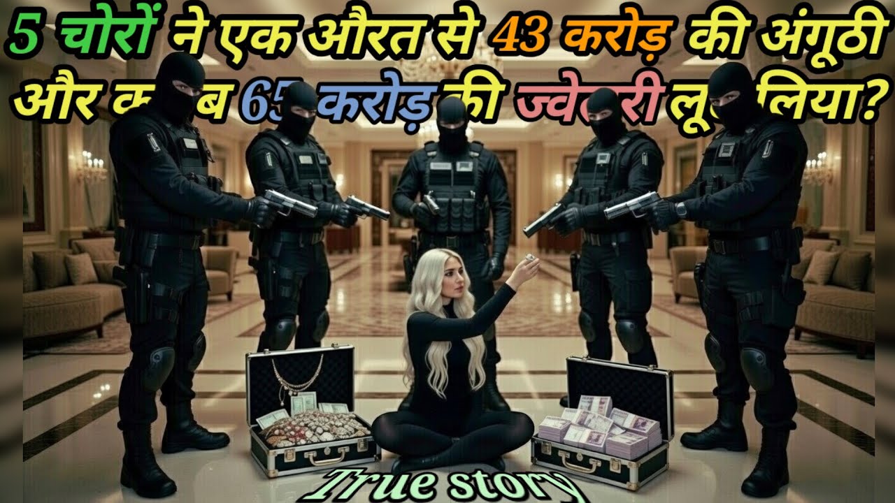 5 शातिर डाकुओं ने एक औरत से 33 करोड़ की अंगूठी और करीब 80 करोड़ की ज्वेलरी लूट ली🤔