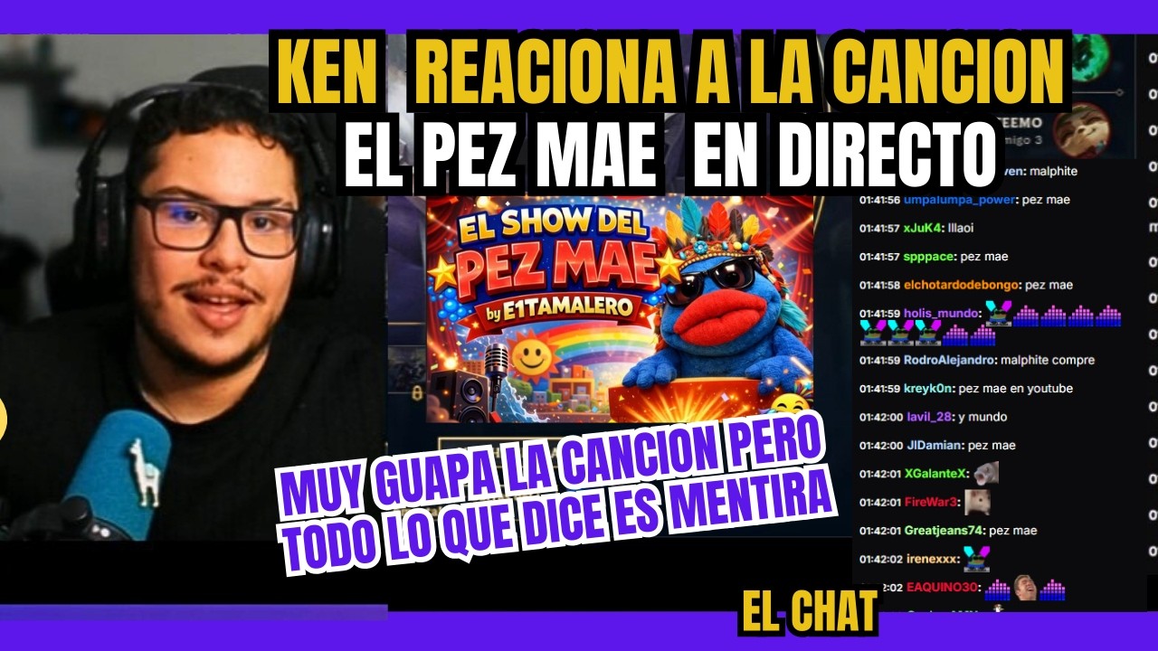 KEN REACCIONA A LA CANCION DEL PEZ MAE EN DIRECTO 🤯🤣 #arkeanos #nexxuz #nexxuzhd