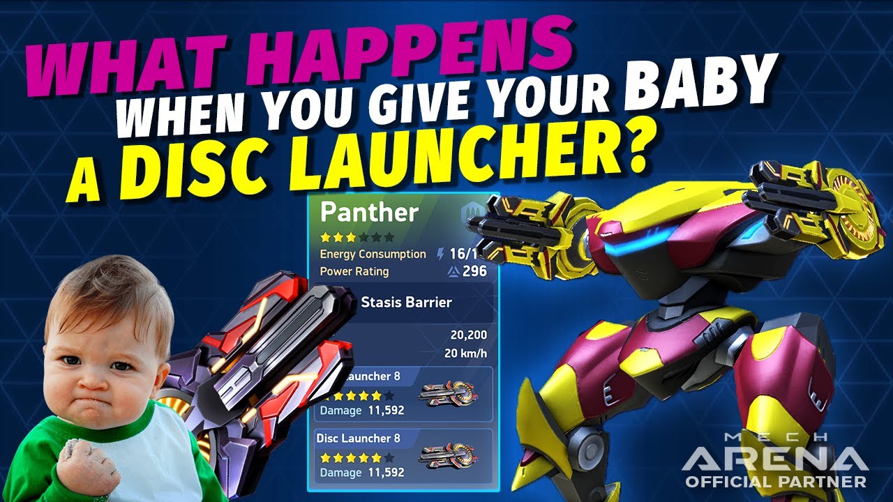 Disc Launcher 8 Unlock - First Test In My Baby Acct | Beginner Gameplay | Mech Arena: Robot Showdown