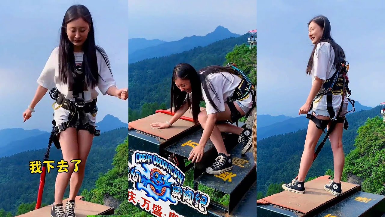 Bungee Jumping With Rope In Beautiful Place:Asmr Bungee Jumping