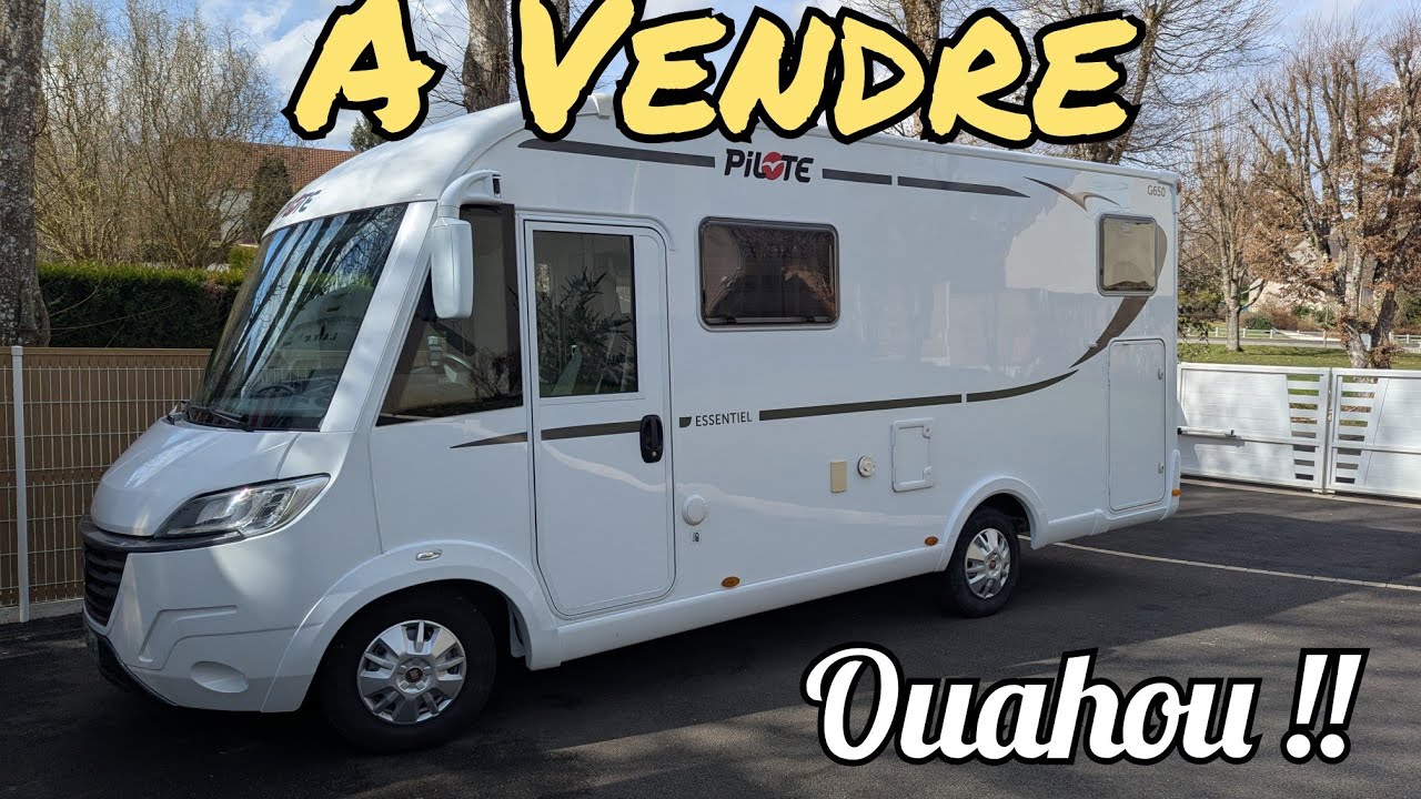 A vendre : Petit intégral Pilote lits jumeaux/ soute garage en état neuf