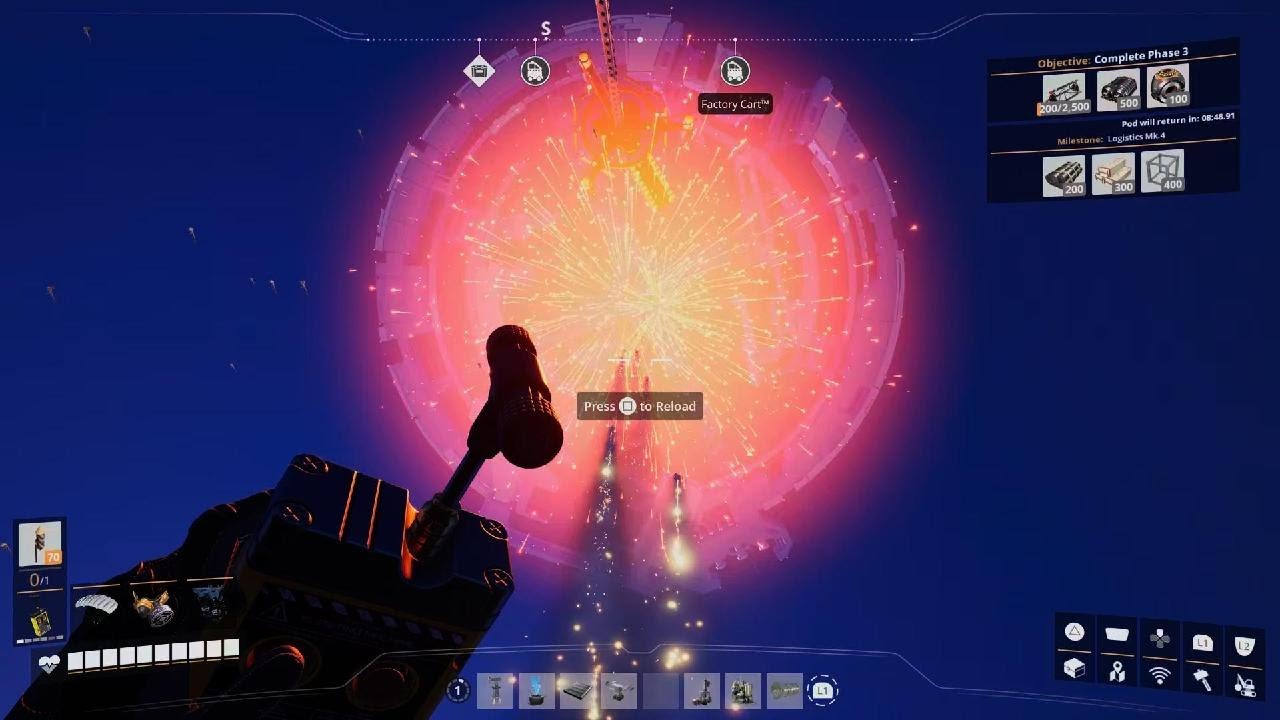 Satisfactory ep 54 featuring both kinds of explosions