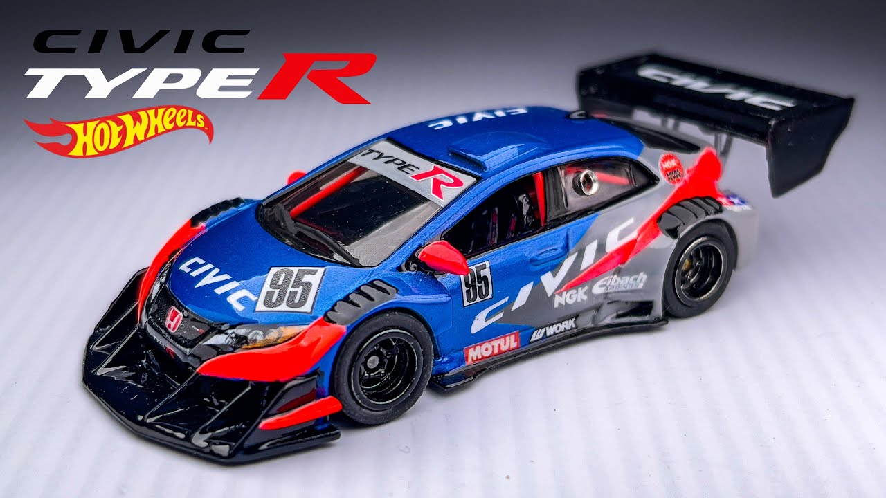 Honda Civic FK2 with Rear Engine V8 Twin Turbo monster Pikes Peak Hot Wheels Custom