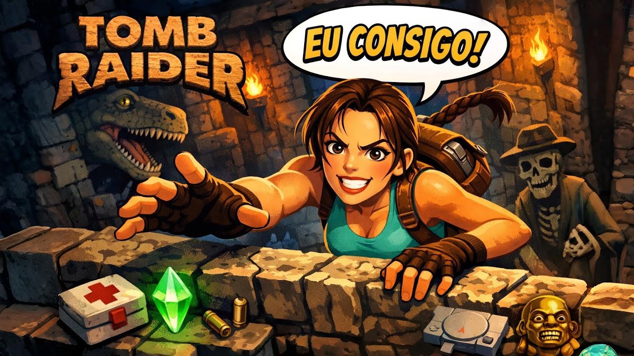 Tomb Raider dessa vez eu não me extresso com esse jogo no Emu de PS1