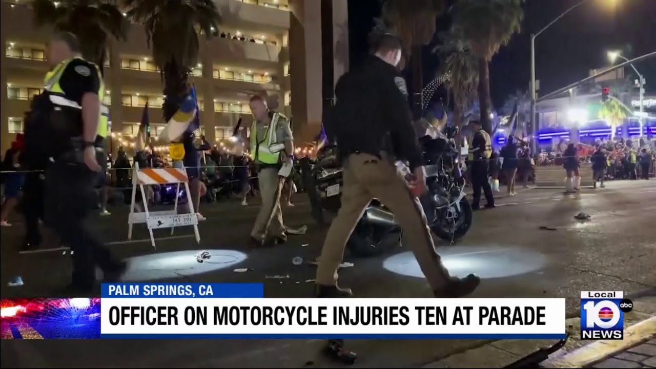 Palm Springs police officer crashes into crowd during holiday parade