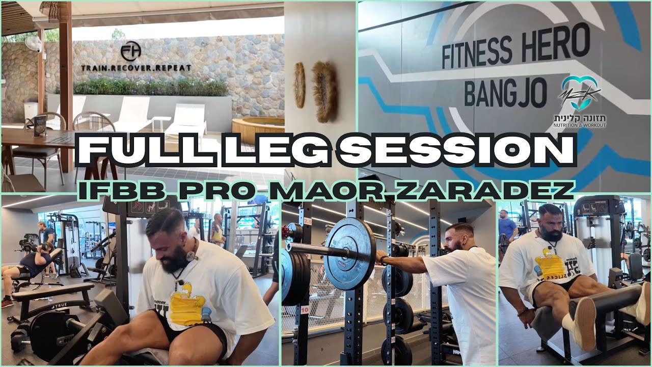 IFBB Pro Maor Zaradez - Full Leg Workout at Fitness Hero Bangjo Phuket