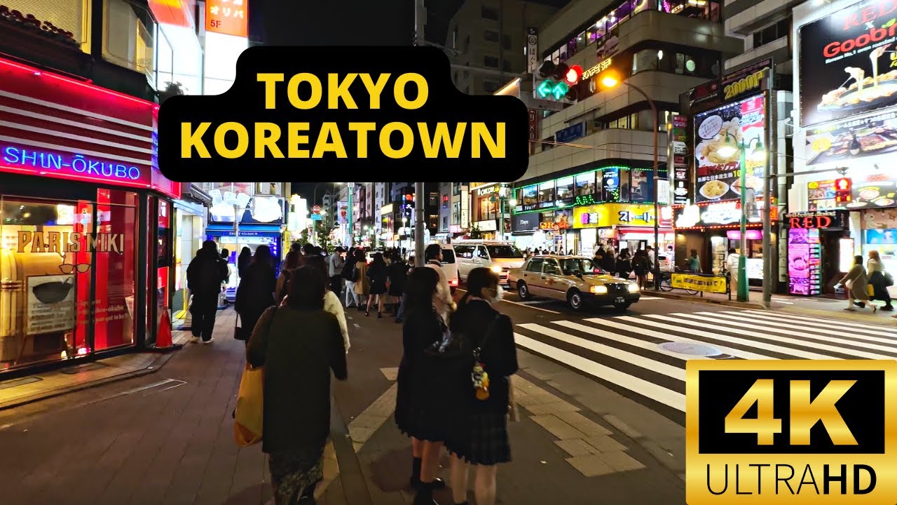 TOKYO, JAPAN 🇯🇵 [4K] SHIN-OKUBO Koreatown — 1 HOUR Walking Tour