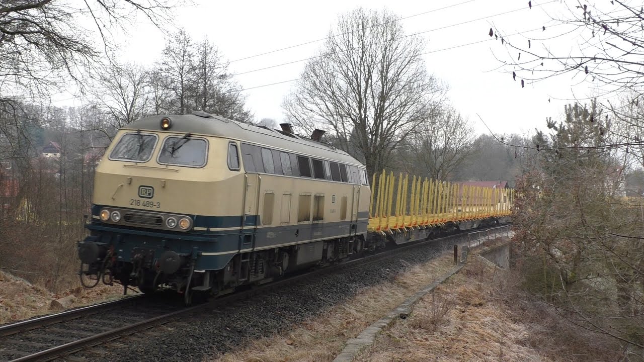 218 489-3 #Leerer Holzzug Eisenach - Schleusingen am 09.02.2025#