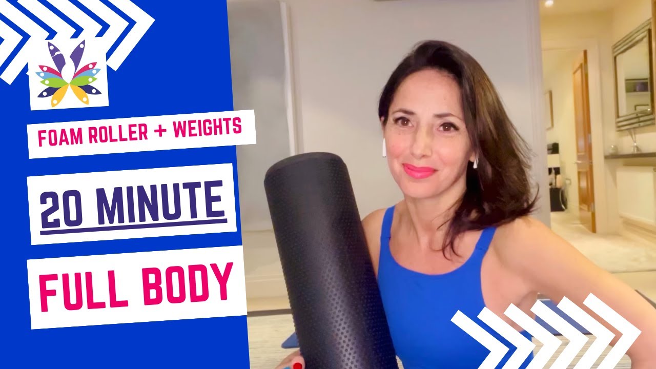 Express Full Body Pilates Workout (20 mins) #pilates #foamroller #fullbodyworkout #dumbbell