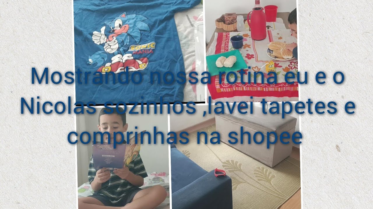 Café da manhã delícia,comprinhas na shopee para aniversário do Nicolas, lavando os tapetes e mais 