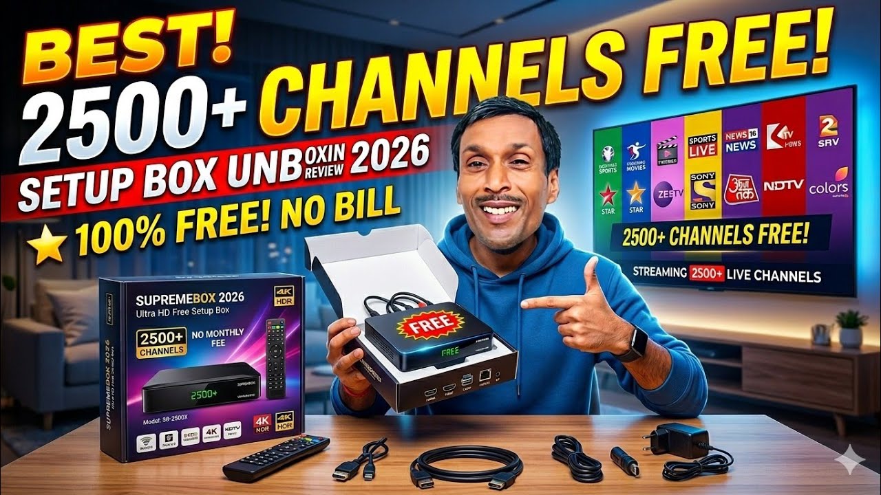 DD free Dish 2500 channel free wala setup box Unboxing 