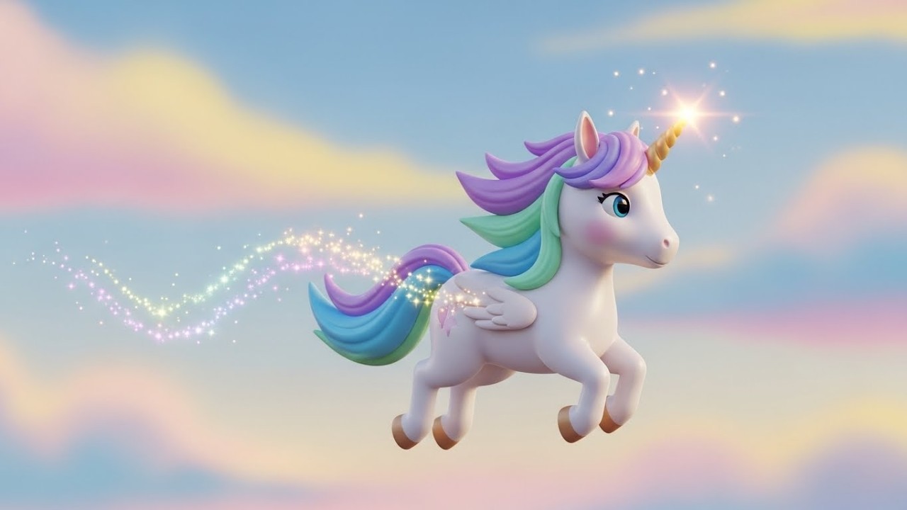 Волшебная поездка маленького единорога за радугой 🦄🌈✨ | Мультфильм для детей и весёлые приключения