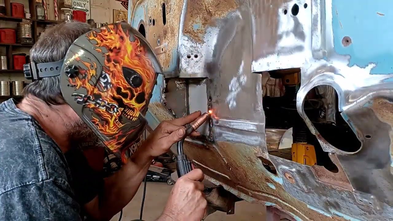 WELDING UP THE '51 CHEVY FIREWALL!