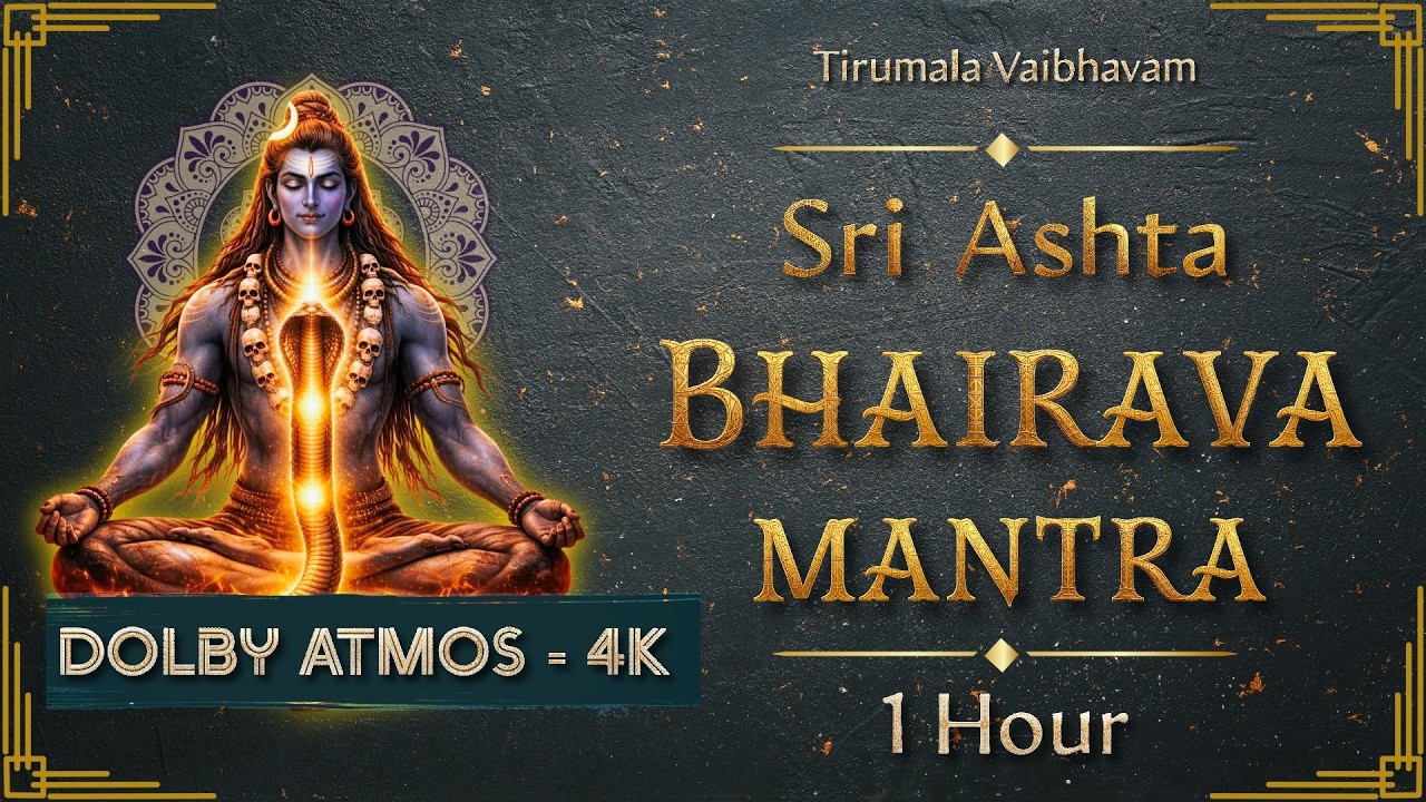 Powerful Ashta Bhairava Mantra | 1 Hour | Shiva Rudra 4K Dolby Atmos Intense Meditative Chant