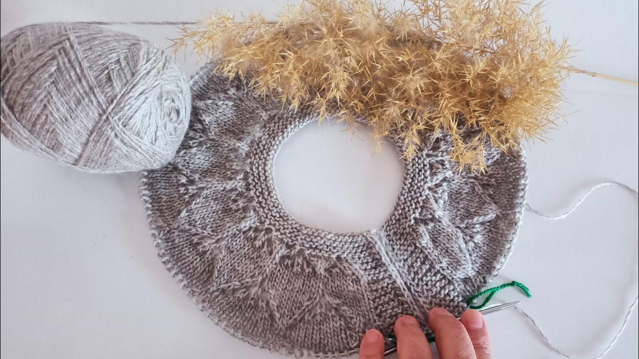 Kolay hırka modeli ✅ 3 yaş  yakadan başlama #howtomake