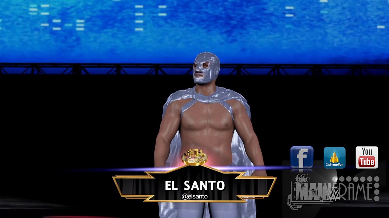 EL ENMASCARADO DE PLATA, EL SANTO ENTRADA EN WWE 2K17 CAW DE LA ARENA MÉXICO
