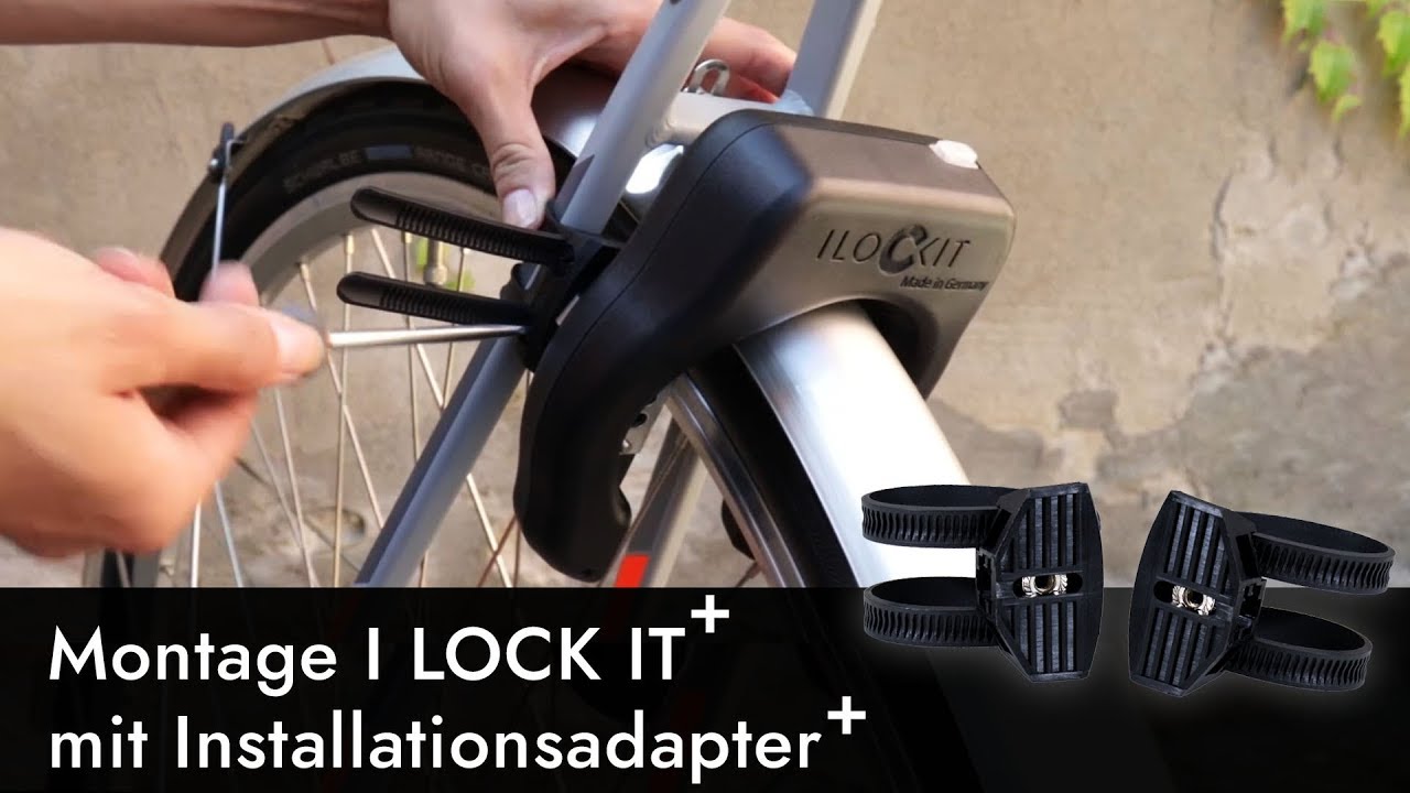 I LOCK IT+ Montage mit Installationsadapter+ | Bei Fahrradrahmen ohne Schraubenaufnahmen