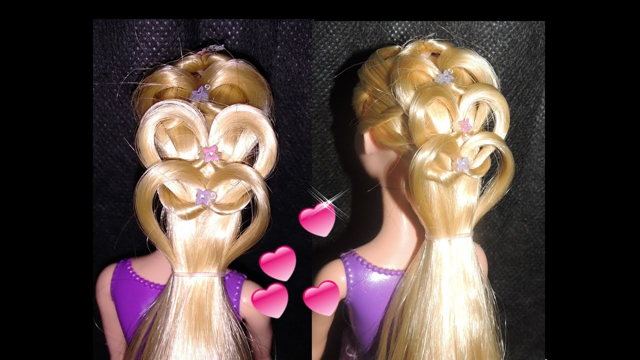 ❤Penteado  Barbie Corações