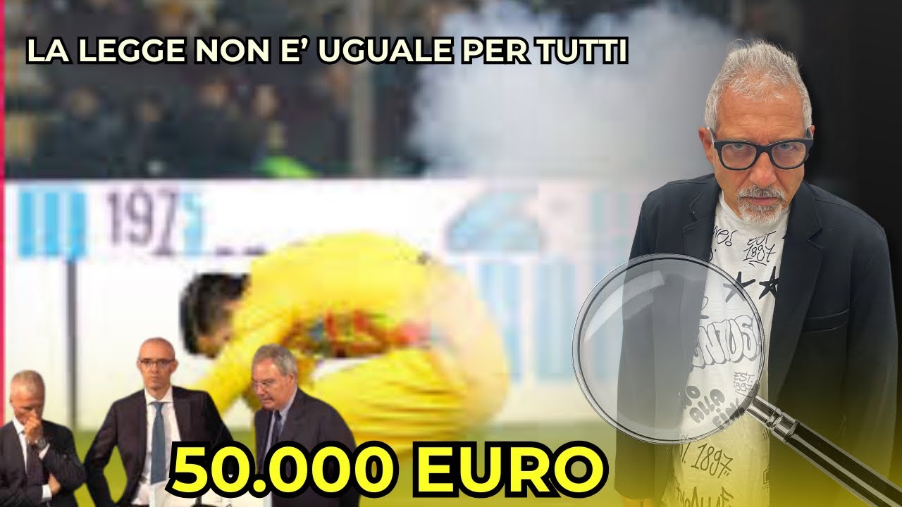 GIUDICE SPORTIVO TENERO CON IMPUNITI: MULTA CON DIFFIDA 💰 VARIO MATERIALE DAI PETARDI AI FUMOGENI 😱
