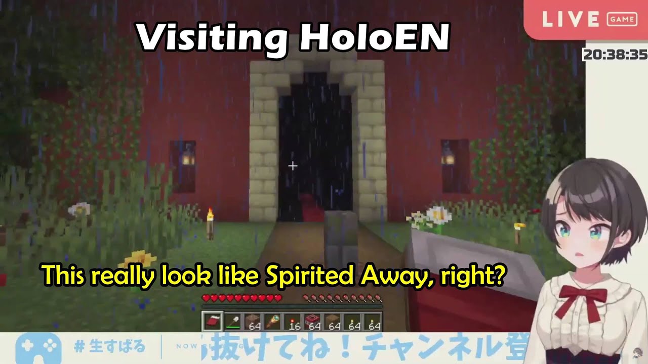Subaru's Reaction When Visiting HoloEN Server Through The New Portal【Hololive Eng Sub】