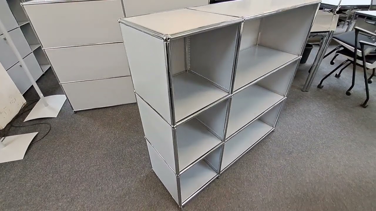 USM Haller Regal Aktenregal 3-OH silbergrau 110x35x110 B&uuml;cherregal B&uuml;ro usm0218