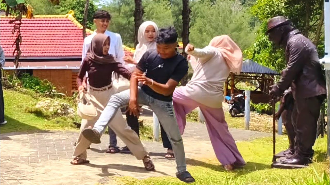 Ter ngakak  di tahun baru.!!  Prank patung hidup..!!!