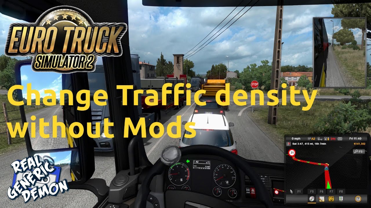 Euro Truck Simulator 2 - Change Traffic density without Mods