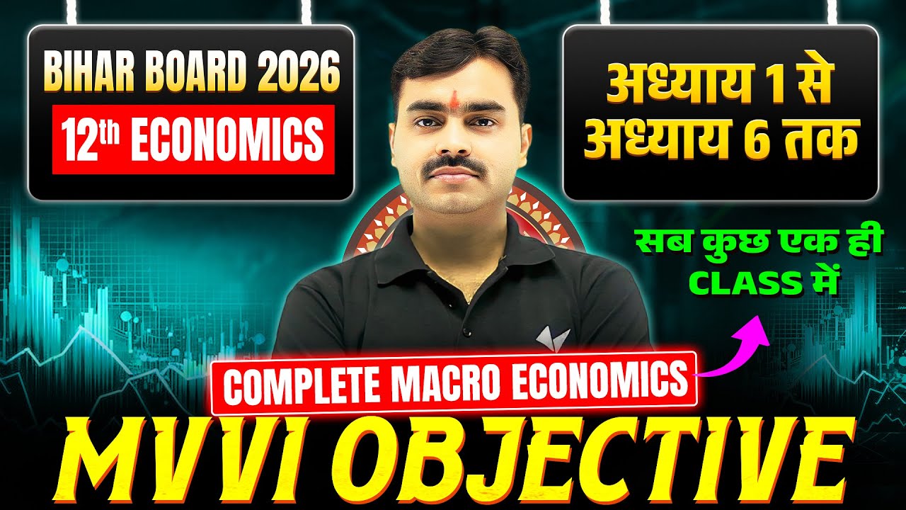 Class 12 Economics | Chapter 1-6 Complete | Macro Economics MVVI Objective Questions | Full Revision