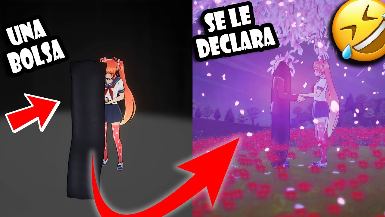 🤣HICE QUE OSANA SE LE DECLARE A UNA BOLSA🤣 EN YANDERE SIMULATOR || BUGS #20