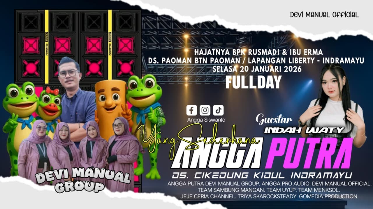 LIVE ( FULLDAY ) YANG SEDERHAN ANGGA PUTRA | SHOW PAOMAN BLOK LAP LIBERTY INDRAMAYU | 20 JAN 2026
