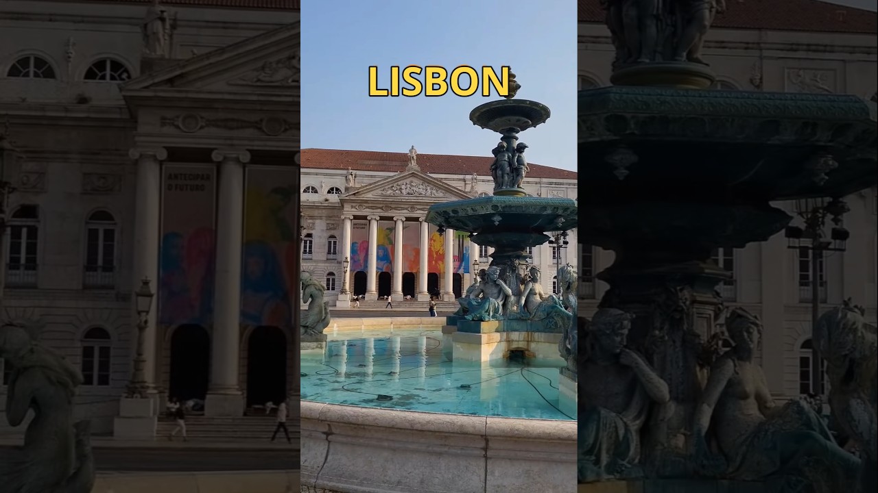 Rossio in LISBON Portugal #shorts #lisbon #portugal