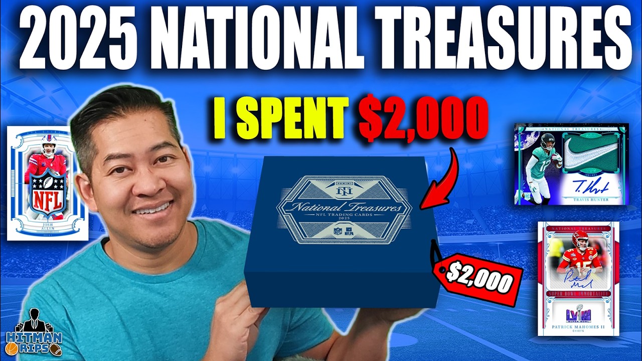 LAST EVER LICENSED NATIONAL TREASURES FOOTBALL! $2,000 per BOX - 2025 National Treasures Hobby Box
