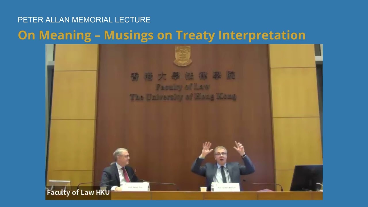 On Meaning - Musings on Treaty Interpretation