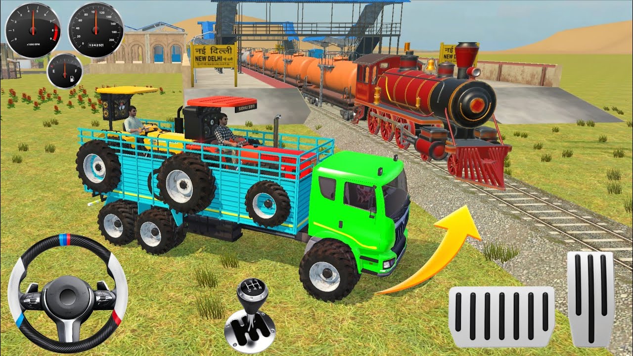 Truck loded 2 Tractor John deere 🚜 Preat-6049 Drive Barf me ❄️
