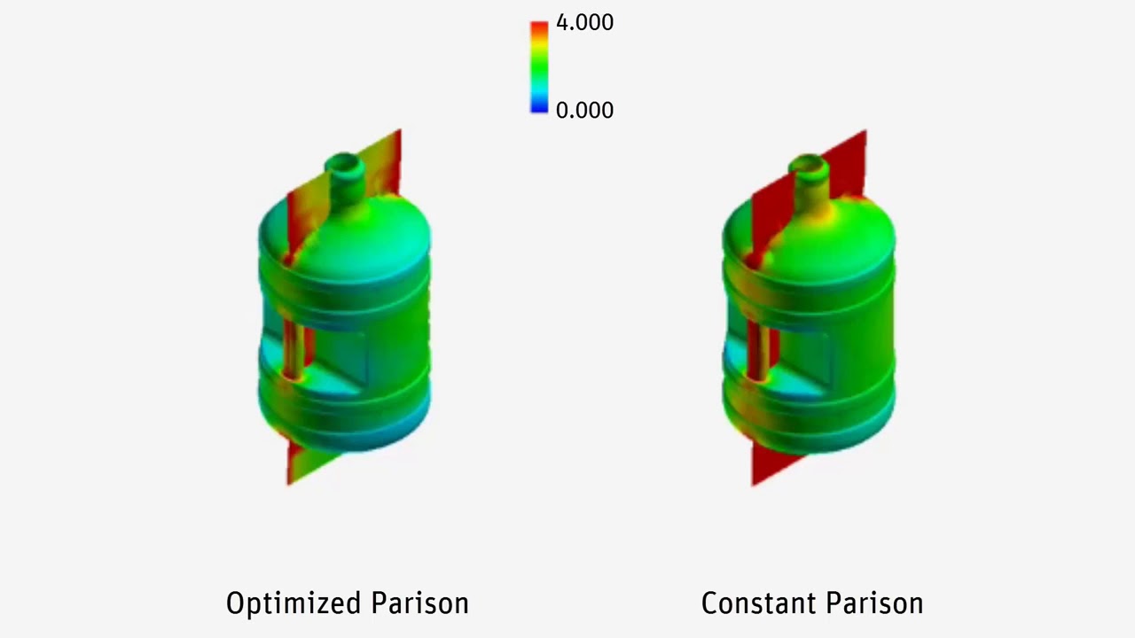ANSYS Polyflow  Blow Molding Simulation for Optimized Thickness