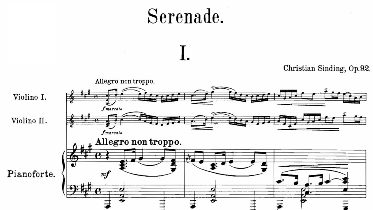 Christian Sinding - Serenade No. 2, Op. 92 (1909)