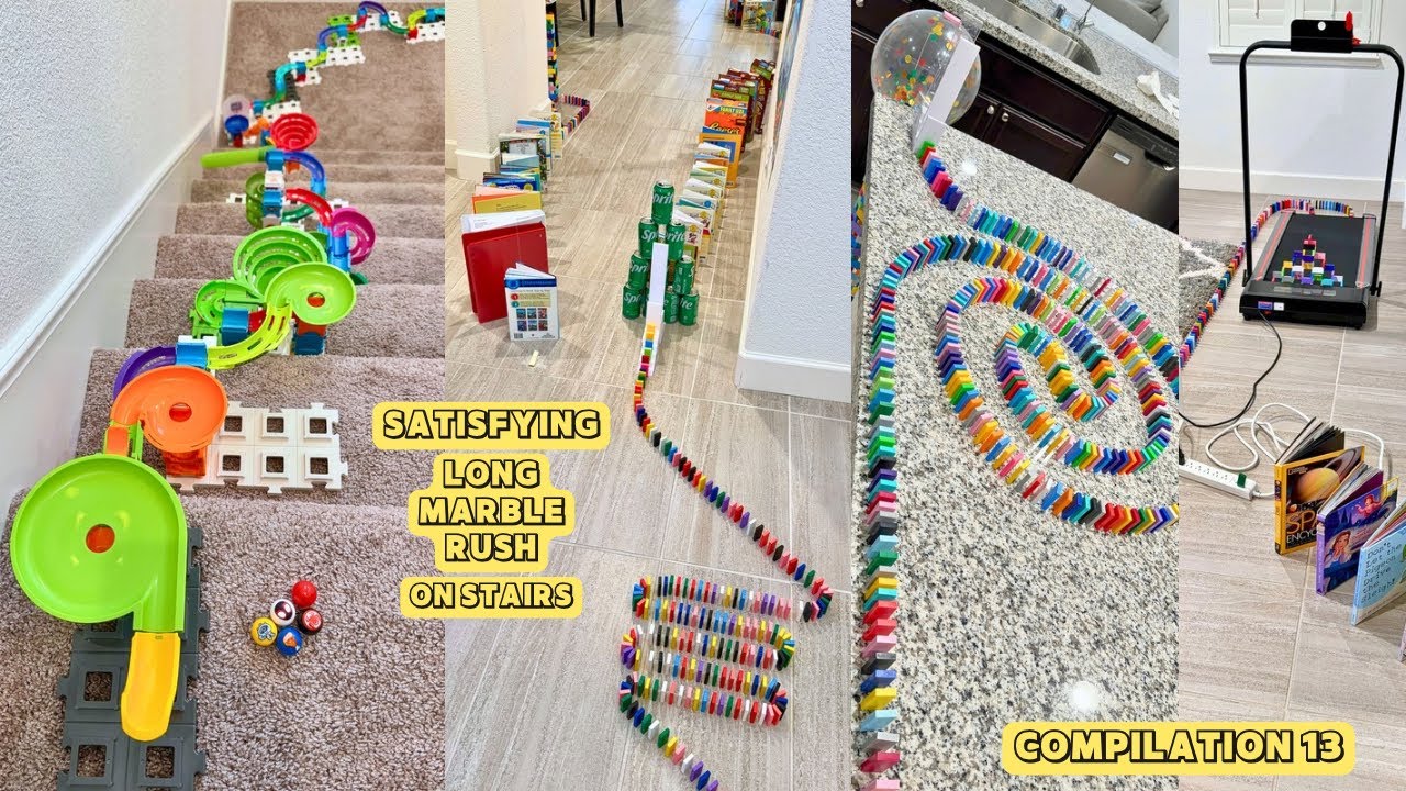 VTECH MARBLE RUSH COMPILATION 13 LONG MARBLE RUN ON STAIRS / CHAIN REACTION / RUBE GOLDBERG