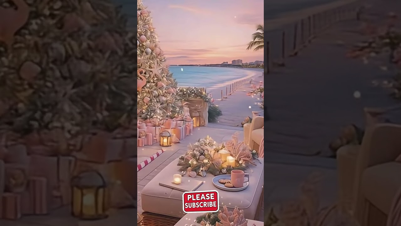 Coastal Christmas afterglow 🎄🌊 soft instrumental music for calm sleep 
