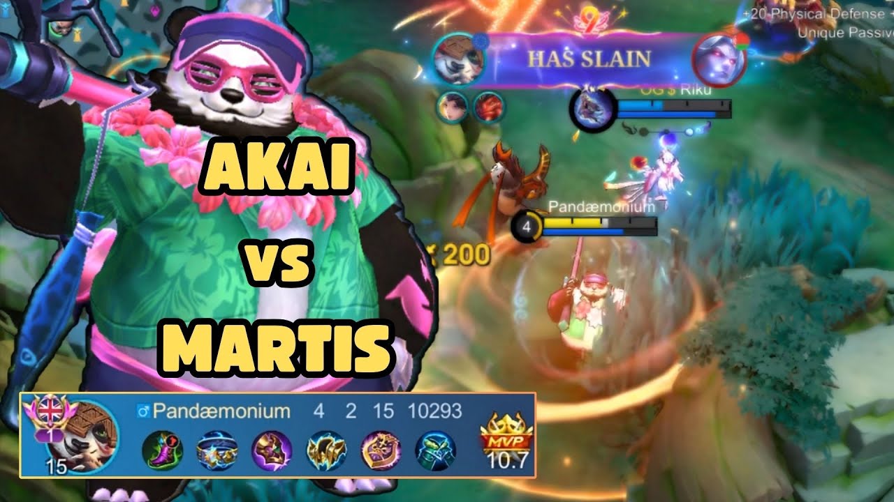 Top Global Akai Vs Martis — Mythical Immortal Gameplay | Mobile Legends