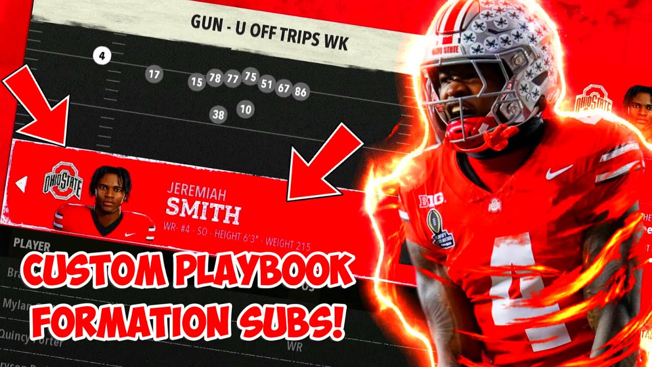 How To Set Formation Subs With A Custom Playbook In College Football 26!