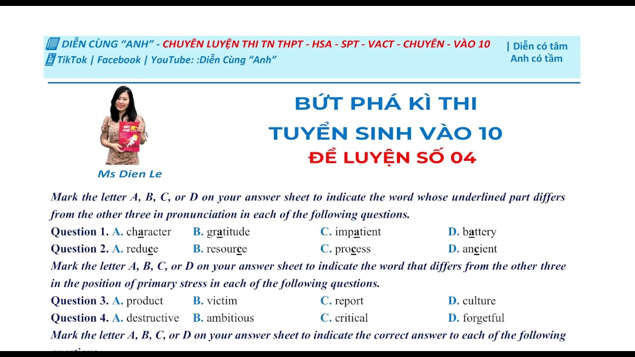 🔥 LUYỆN THI VÀO LỚP 10: CHỮA ĐỀ SỐ 04 (P2)
