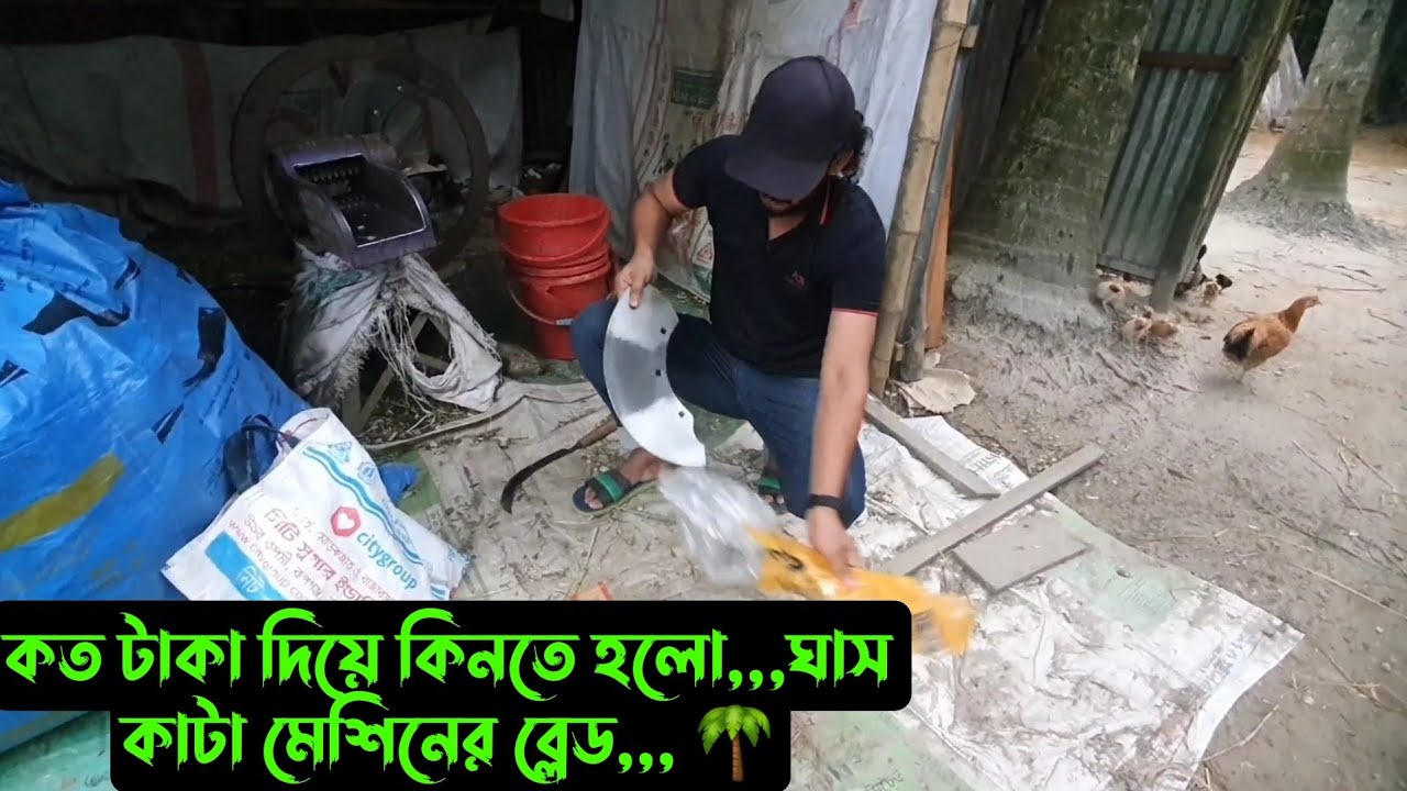 কত টাকা দিয়ে কিনতে হলো,,,ঘাস কাটা মেশিনের ব্লেড,,, 🌴